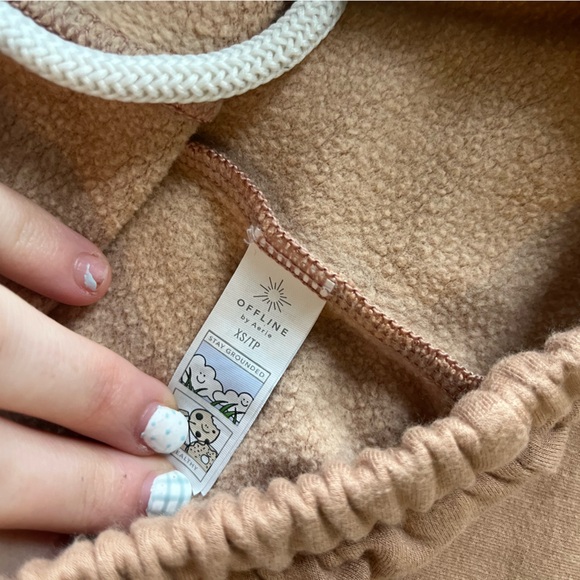 aerie offline tan flared sweatpants size xs - Picture 3 of 5
